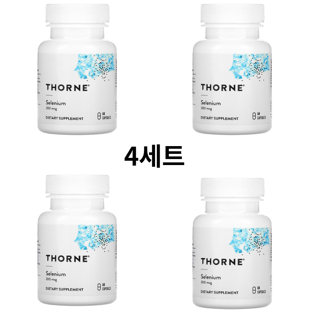 쏜<b>리서치 셀레늄</b> 200mcg 60 캡슐 4세트