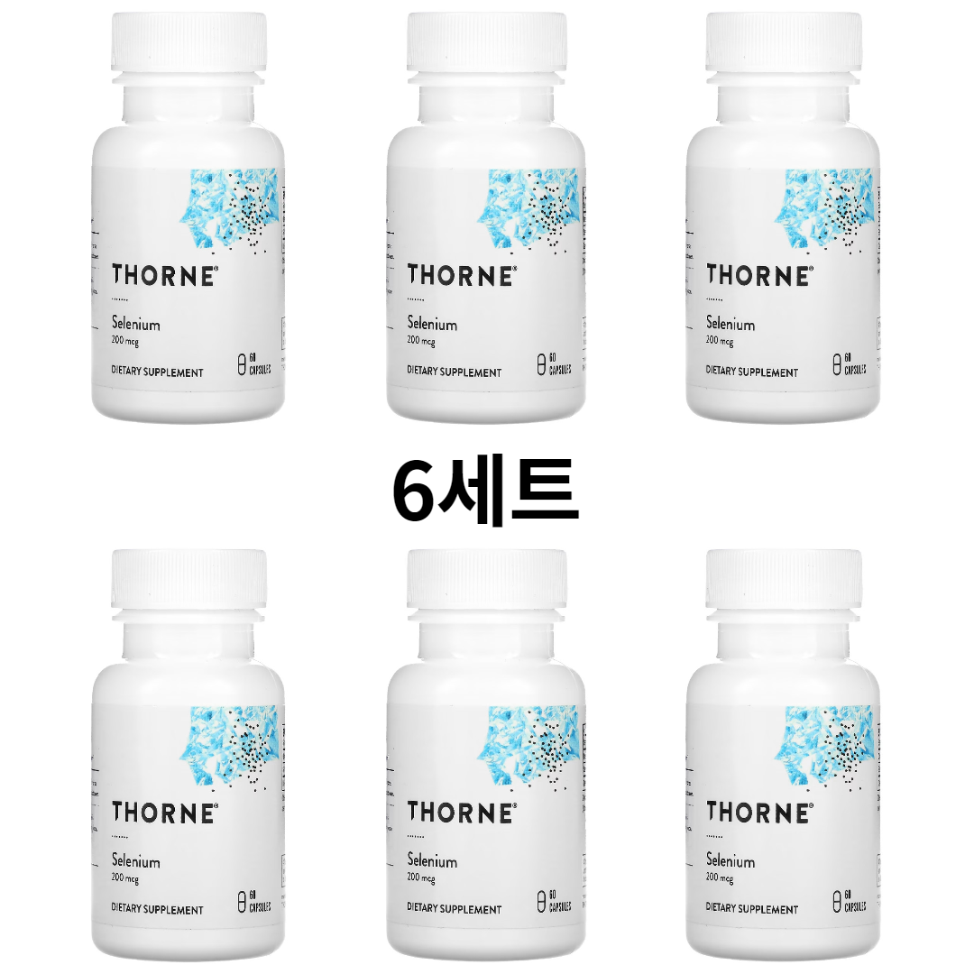 쏜<b>리서치 셀레늄</b> 200mcg 60 캡슐 6세트