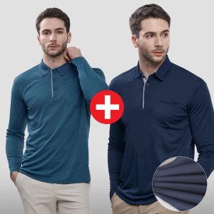 1+1 남성 등산 티셔츠 카라 작업복 등산복 상의 쿨 긴팔 (XS4OP2LT027M)