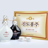 진도대복홍주 루비콘 16호 도자기세트 (40도 400ml x 2)