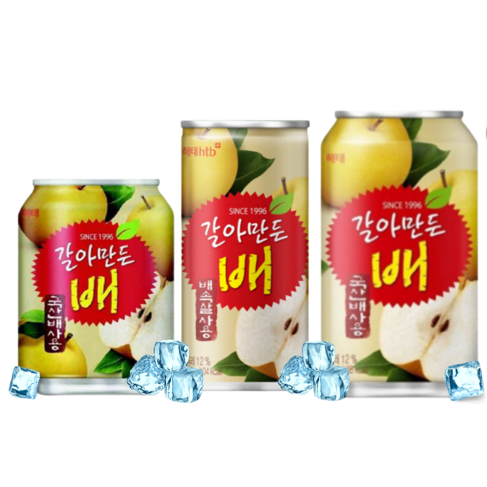 해태 갈아만든배 210ml 238ml 340ml 12캔 4캔씩 갈배 뚱캔 음료수 미니 캔음료