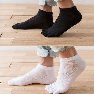 봄 여름 가을 겨울 남성 면100% 발가락양말 바람슝슝 메쉬 단목 장목 양말 4켤레세트