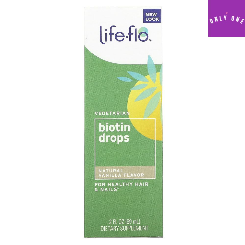 Lifeflo <b>비오틴</b> 드롭 내추럴 바닐라 59ml(2fl oz)