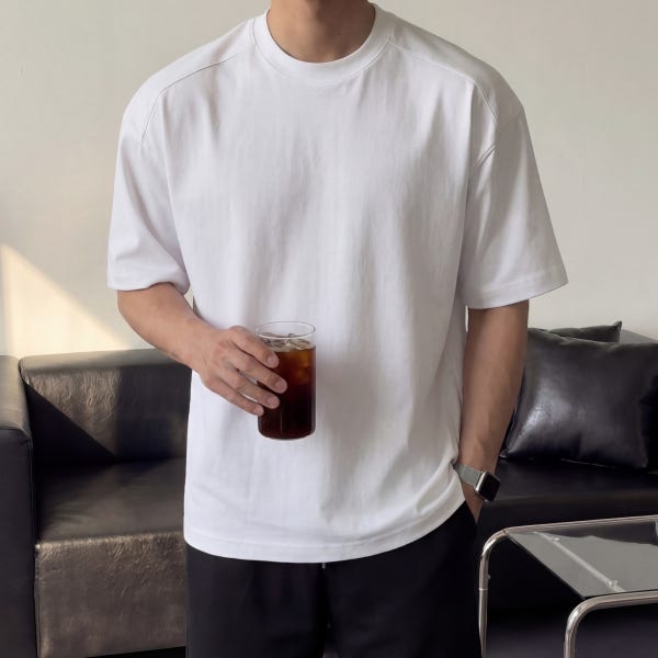 LAINE반팔 비침없는반팔티 10수 두꺼운반팔티 USA 에어로쿨 코마사