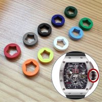 호환 RM Richard Mille 오리지널 정통 시계 RM011 RM035 RM055 교체 부품 도구 용 크라운 고무 링