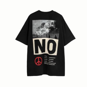 밴카헬 오버핏 PEACE NO WAR 헤비 반팔티셔츠