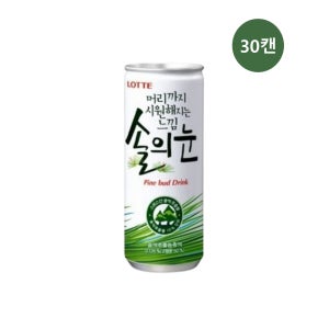 롯데칠성음료 솔의눈 240ml 30캔 상쾌한 솔잎 음료수 캔음료