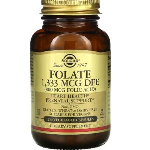 미국 솔가 엽산 800 mcg 250 베지캡슐 비타민B Folic Acid solgar