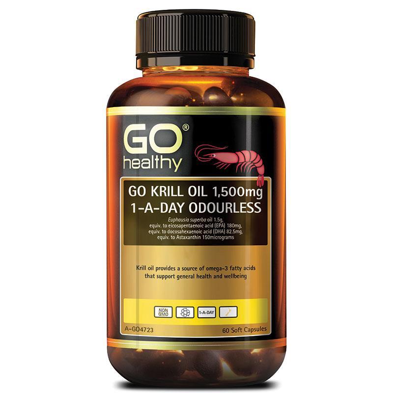 <b>GO Healthy</b> Krill Oil 고헬시 크릴 오일 1500mg 60캡슐