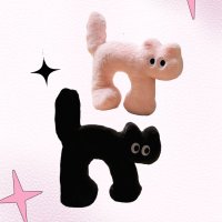 수심 Cat Cushion(2 color) 고양이 등 쿠션 베개 유니크 침대 소파 거실