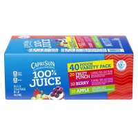 Capri Sun 카프리선 100% 주스 버라이어티 6oz(177ml) 40팩