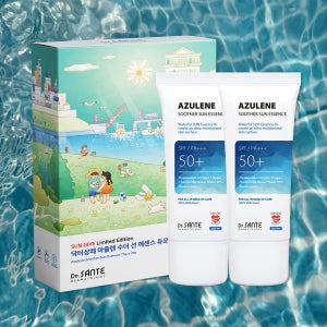 1+1 상떼 선크림 아줄렌 수더 선 에센스 듀오세트 75g 백탁없는 수분 촉촉한