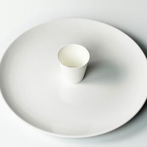 멜라민 원형접시 뷔페접시 업소용 식당 대형 그릇 원형 14호, 화이트