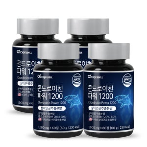 로니웰 콘드로이친 파워 1200 60정 x 4개 미국산 상어연골