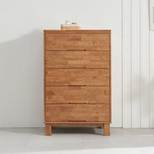 루뱅 드레스룸 엔틱 안방 옷 원목 미니 서랍장 800x470x1272mm, 5단, 월넛