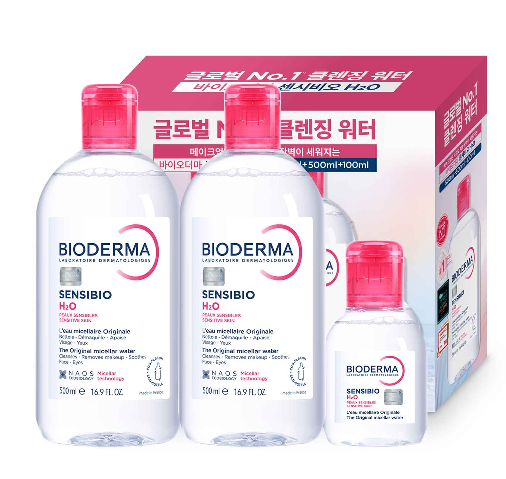 바이오더마 센시비오 H2O 500ml x 2p + 100ml