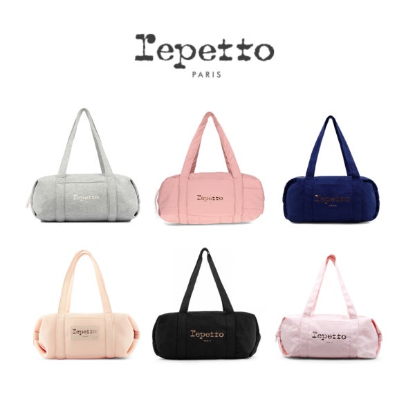 Repetto 레페토 코튼 메쉬 벨벳 미디움 글라이드 더플백 M 여성 발레 댄스백 쇼퍼백