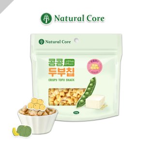 네츄럴코어 콩콩 두부칩 60g 저알러지 면역력 강아지 간식 인절미