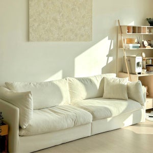 레이디가구 컴오프 풀커버 패브릭 4인 소파