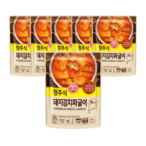 오뚜기 청주식 돼지김치짜글이 450g 6개