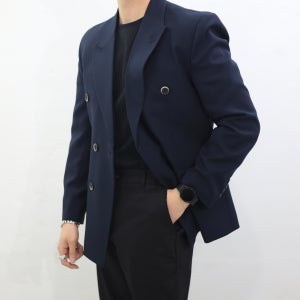 남자더블자켓 빅사이즈마이 더블재킷 스판블레이저 결혼식하객룩