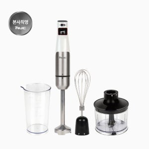 엔유씨 핸드블렌더 HANDY1000 NHB-100K 매트화이트 믹서기 1000W