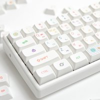 포인트 컬러 화이트 한글 XDA PBT 키캡 기계식 키보드 한무무