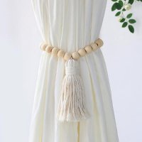 블라인드줄 북유럽풍롤스크린 수제 Macrame 커튼 우드블라인드브라켓 커튼장식