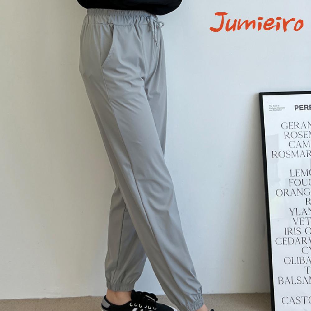女性夏綿パンツスリムジョガーパンツ女性春パンツ
