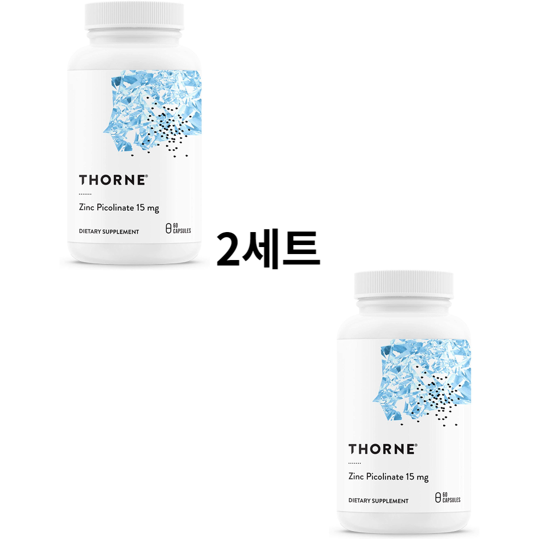 쏜리서치 <b>징크 피콜리네이트 15mg</b> 60 캡슐 2세트
