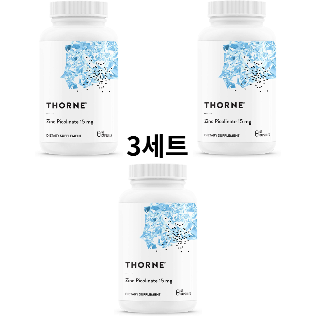 쏜리서치 <b>징크 피콜리네이트</b> 15mg 60 캡슐 3세트
