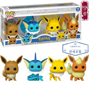 Funko Pop 포켓몬 얼티밋 이브이 진화 4팩 피규어 플레이세트 굿즈 홈테코 인테리어
