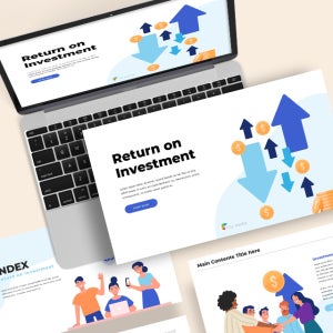 투자 수익률 (ROI) 파워포인트 PPT 템플릿 (투자, 금융, 자산, 주식, 현금, 보고서, 성과발표, Return on Investment)