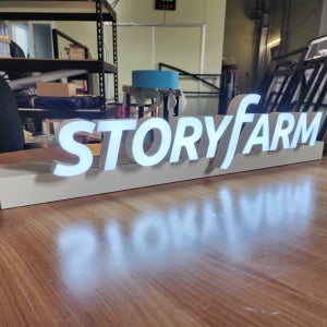 스탠드형 갈바프레임 LED채널 사무실 간판