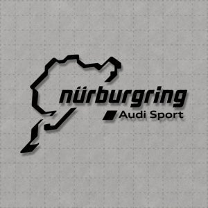 아우디 뉘르부르크링 스티커 2번 검정 10cm x 5.9cm