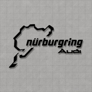 아우디 뉘르부르크링 스티커 3번 검정 10cm x 5.9cm