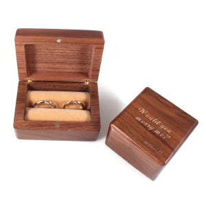 돌반지/프로포즈 기념일 이벤트용 반지우드케이스 - 각인가능