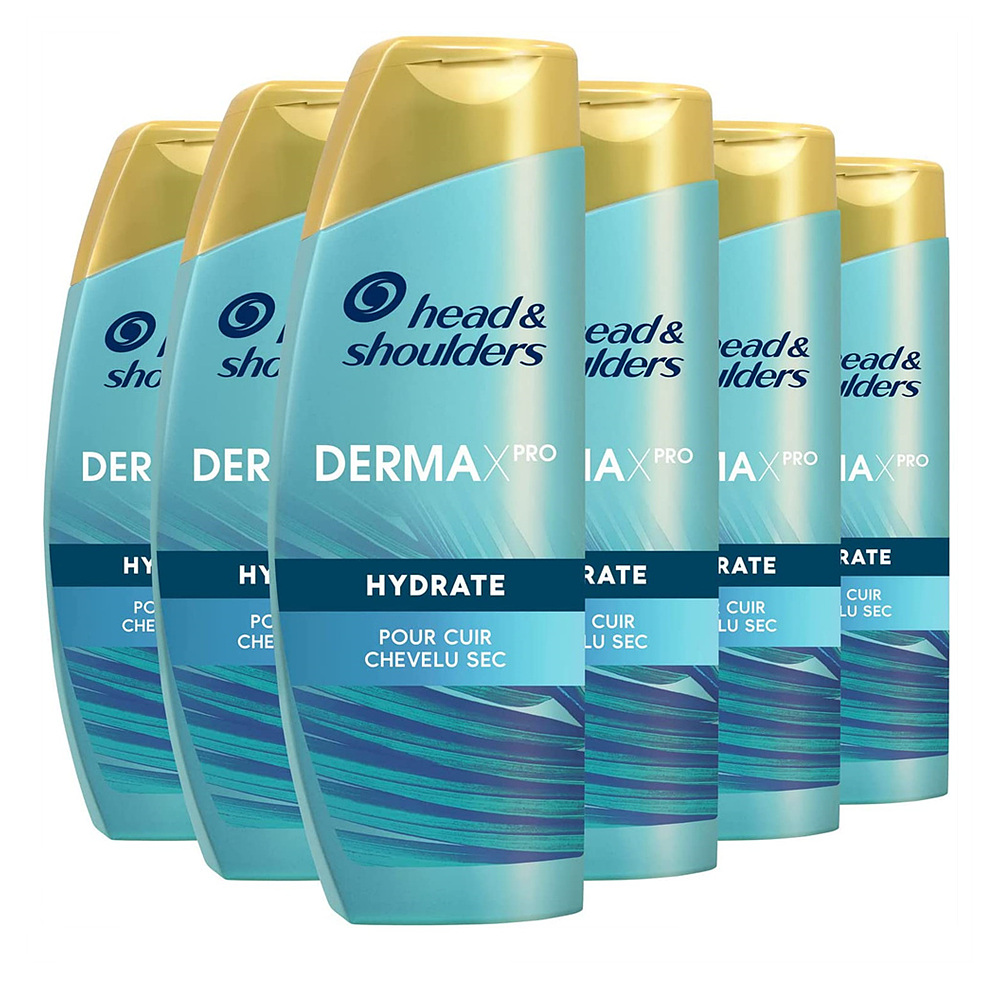 Head Shoulders Shampoo 헤드앤숄더 더<b>맥스</b>프로 <b>하이드레이트</b> 모이스처 샴푸 225ml 6개