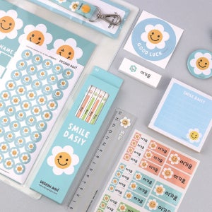 주문제작 문구 세트 선물 스마일 데이지 A세트 한글24 신학기 입학 어린이집 초등 유치원