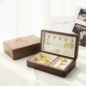 카라멜 원목 돌반지보관함 주얼리 악세사리 우드 아기 보관함 보석함 케이스