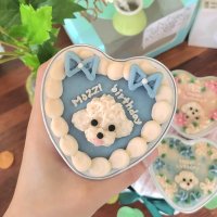 [잇츠얌] 하트 강아지 생일 케이크 반려견 수제 컵케이크 도시락