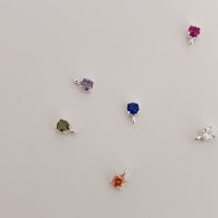 (12가지 탄생석 가능!) 925silver birthstone cubic necklace