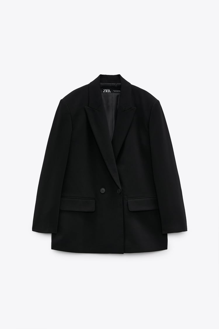 ZARA OVERSIZE DOUBLE-BREASTED BLAZER 블랙