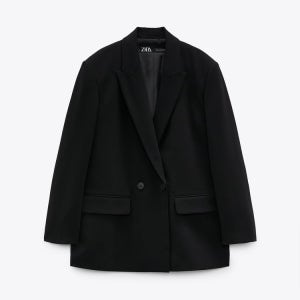 ZARA OVERSIZE DOUBLE-BREASTED BLAZER 블랙