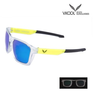 브이쿨 VK-2007 크리스탈 블루형광 낚시용 편광 자외선차단 선글라스 도수클립 포함