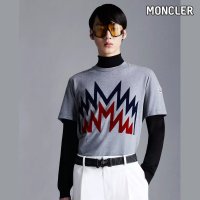 몽클레어 남성 반팔 플록 프린트 티셔츠 MONCLER