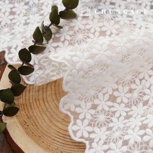 레이스원단 자수 레이스천 망사 샤망사러너 잔꽃 대 2종