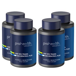 프로헬스 트랜스 레스베라트롤 1000mg (PH528) 60캡슐, 4개