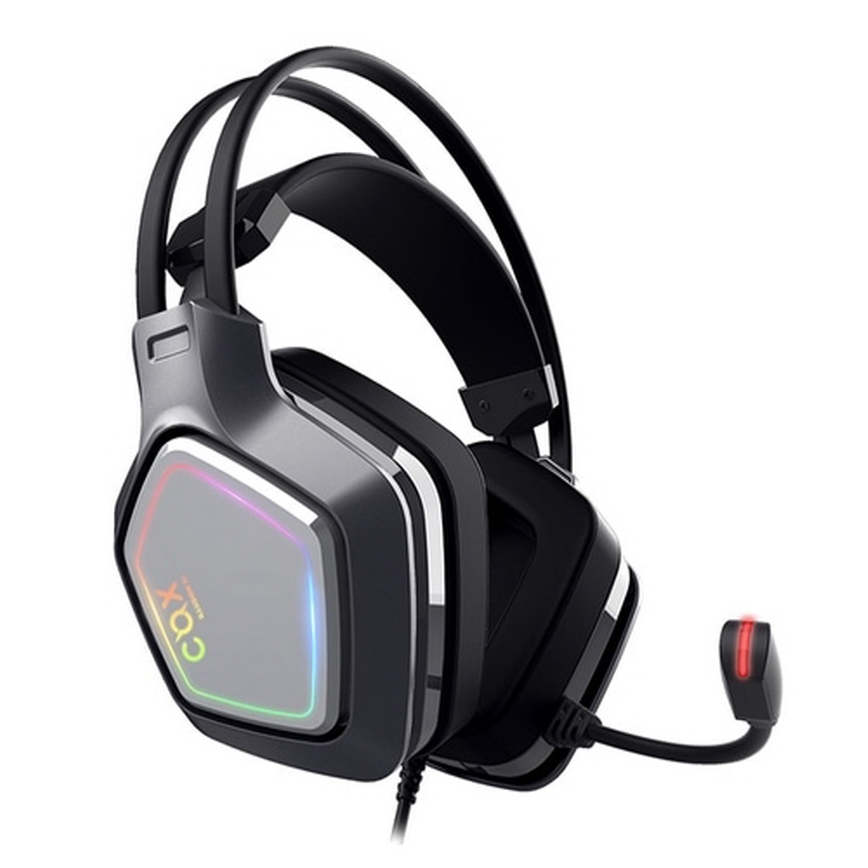 콕스 COX SCARLET 가상7.1 RGB 노이즈 캔슬링 초경량 게이밍 헤드셋 (그레이)