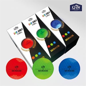 묘한 자체발광 LED 골프공 3PCS-야간 흐린날 비오는날 라운딩